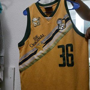 1927 Harlem Globerotters Platinum FUBU jersey sweater